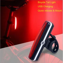 

Bicycle light USB Rechargeable Tail Light Bike Cycling Rear Lamp Taillight COB LED Rain Water Proof 6 Modes with 26pcs LED chips