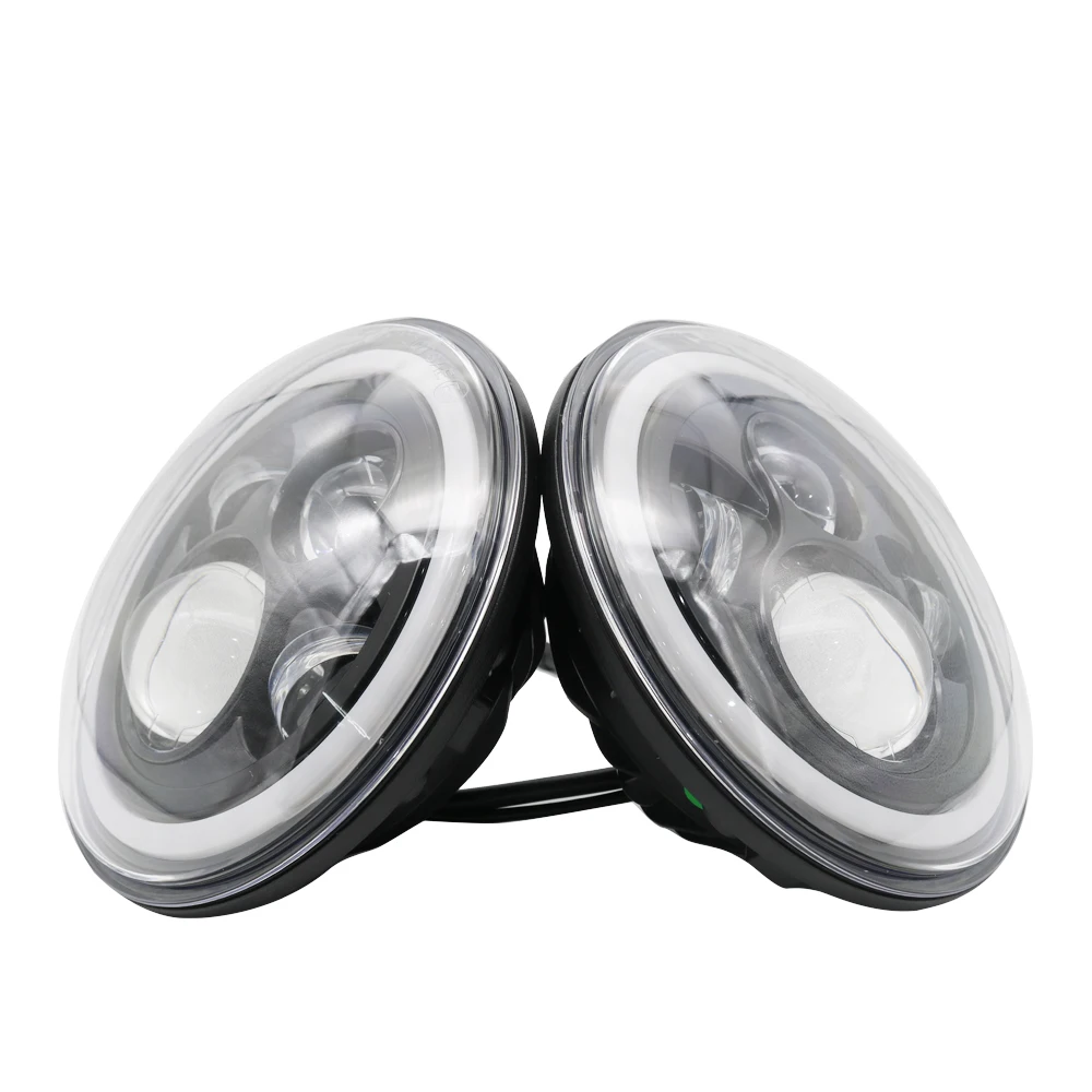 7 inch RGB DRL Halo Ring Round LED Headlights Angel Eyes with Multicolor App Bluetooth Remote Control For Jeep Wrangler JK CJ 7 inch RGB DRL Halo Ring Round LED Headlights Angel Eyes with Multicolor App Bluetooth Remote Control For Jeep Wrangler JK CJ