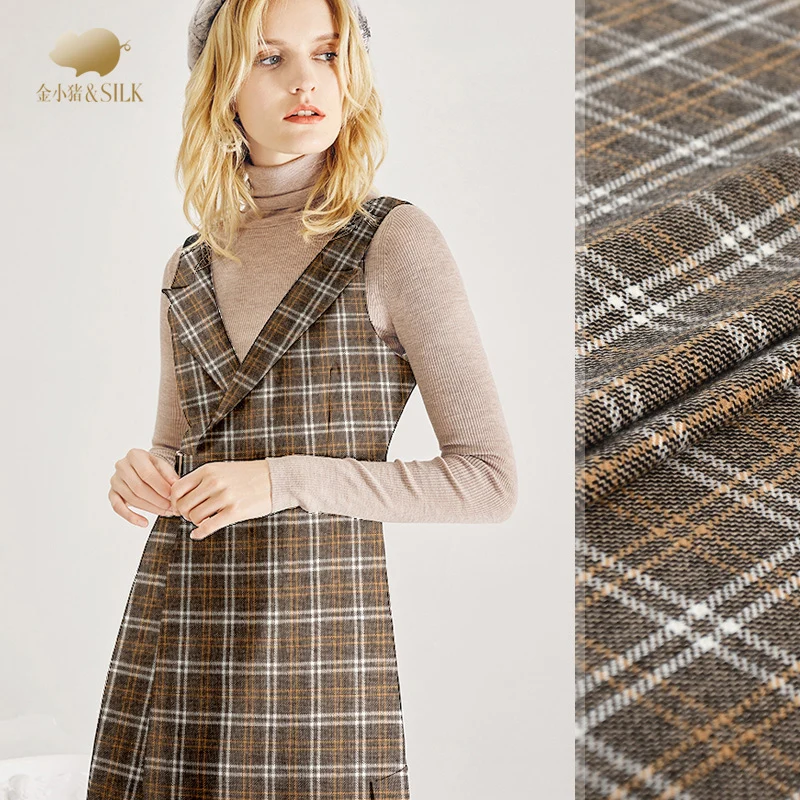 

Yarn-dyed pattern wool fabric autumn and winter high-definition custom clothing fabric crisp wipes pants suit wool fabric cloth