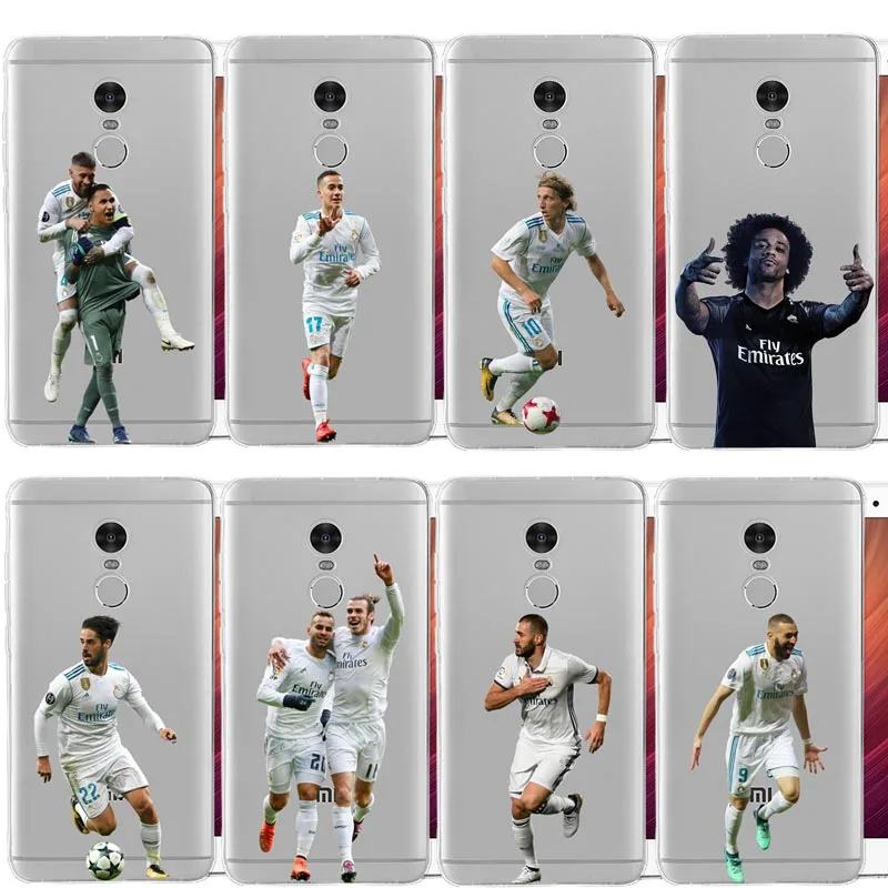 

Real Madrid Cristiano ronaldo Messi Neymar clear Soft TPU Phone case For Red rice NOTE 6 Millet 5 s PLUS 6 PLUS note5pr Note-5A