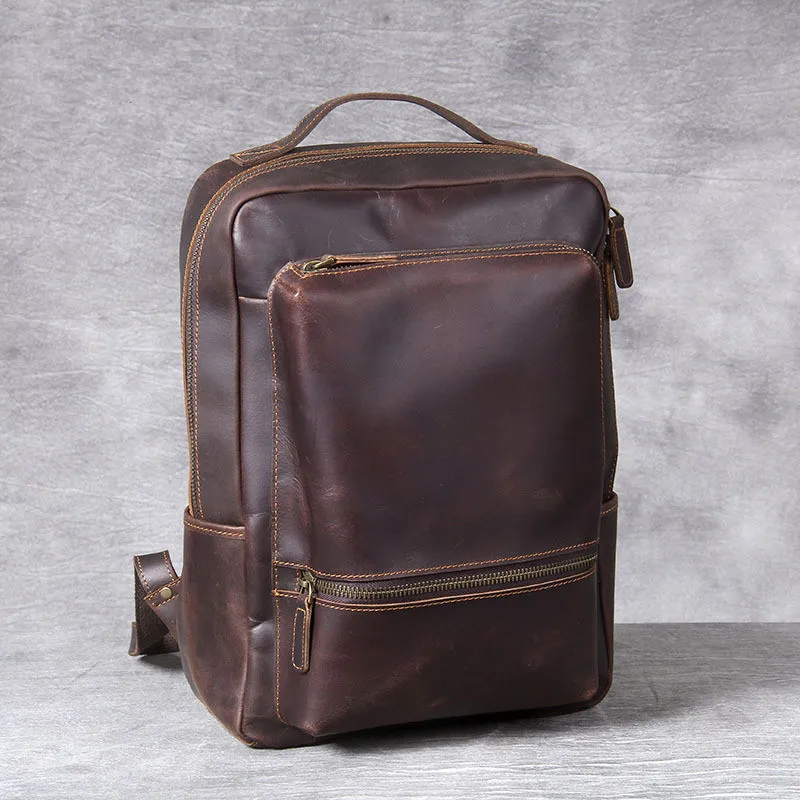 PNDME fashion retro simple high quality crazy horse cowhide genuine leather men's backpack outdoor travel laptop bag schoolbag PNDME fashion retro simple high quality crazy horse cowhide genuine leather men's backpack outdoor travel laptop bag schoolbag