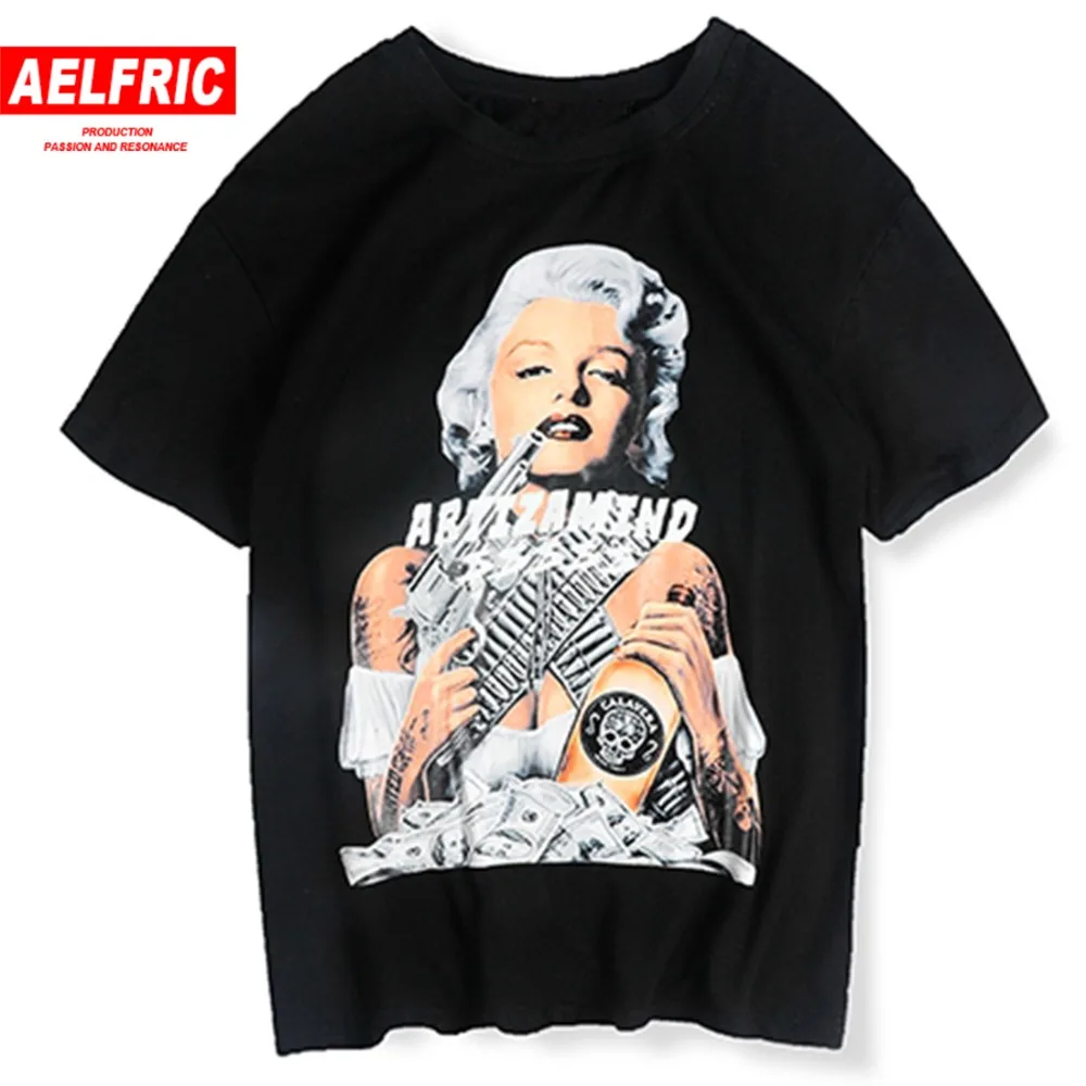 

Aelfric Eden Aelfric Eden Marilyn Monroe Printed Casual T-shirts Mens 2019 Summer New Fashion Harajuku Hip Hop Tees Streetwear