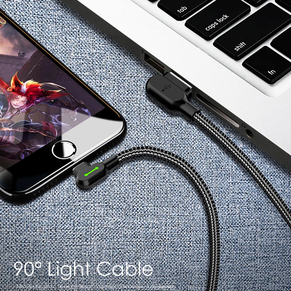 Кабель Micro USB 1 8 м 2 А шнур для быстрой зарядки и синхронизации данных 90 градусов