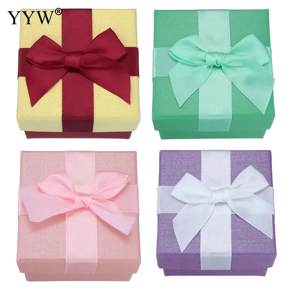 

20PCs/Set Paper Jewelry Set Boxes Cardboard Box 74x74x53mm finger ring & necklace Packing Box Blank DIY Gift Boxes