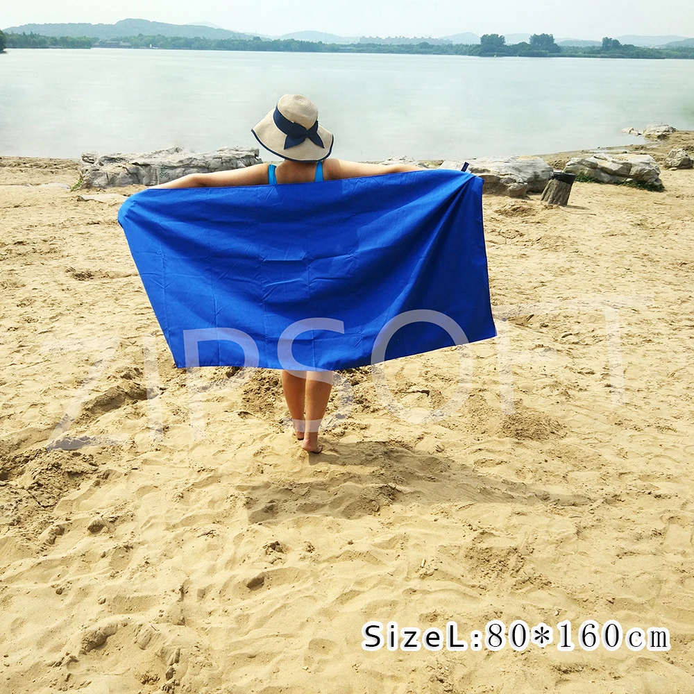 Zipsoft Microfiber Beach towel Mesh Bag Fabric Sports Quick Dry Bath Travel Hike Camp Gym Pool Yoga Mat Blanket swiming 2018 New