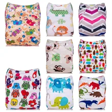 New Baby Diaper Cover Washable Adjustable Diapers Infant Cartoon Printing Change Reusable Nappy Toddler Cloth Diaper