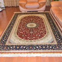 6'x9 шелковые ковры ручной работы классический красный Цвет цветок Персидского ковры ручной вязки