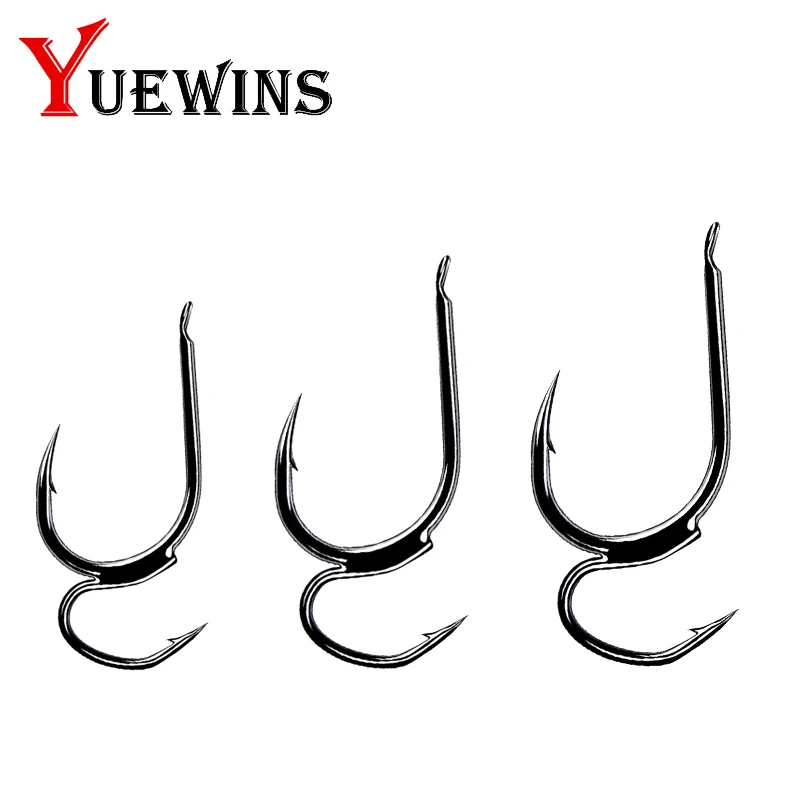 

10pcs/lot Fishing Hooks Double Hook High Carbon Steel Fly Fishing Tackle Barbed Hook for Soft Lure Jig Fishing Accessories