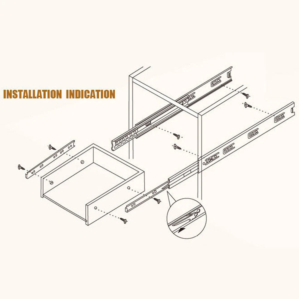 Направляющая для ящиков, направляющая, фурнитура для мебели, проскальзывание