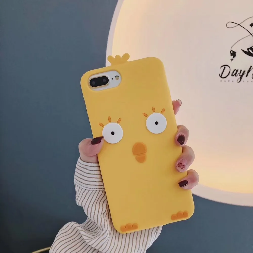 Marchcover 3D милый мультяшный куриный медведь силиконовый чехол для iPone 11 pro X XS 8 7 6 6s plus
