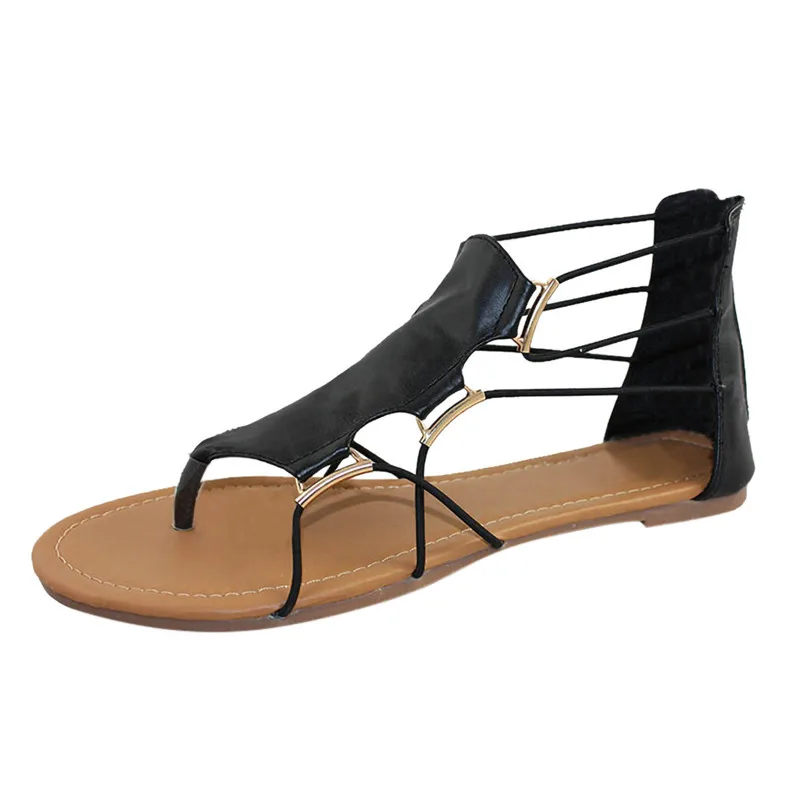 Размеры 35-43, женские сандалии на плоской подошве Летняя женская обувь из коровьей замши с ремешком на лодыжке Босоножки на платформе женские сандалии с открытым носком на плоской подошве в римском стиле# A