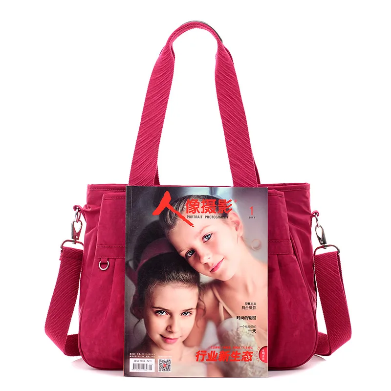 حقيبة كبيرة النساء النايلون للماء حقيبة تسوق سفر السيدات حقائب اليد Crossbody حقيبة للنساء الإناث حقائب كتف Bolsas الأنثوية W675