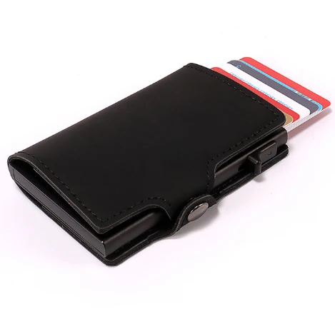Casekey роскошный мужской кошелек Smart Mini Rfid с выдвижной деловой картой | Багаж и сумки