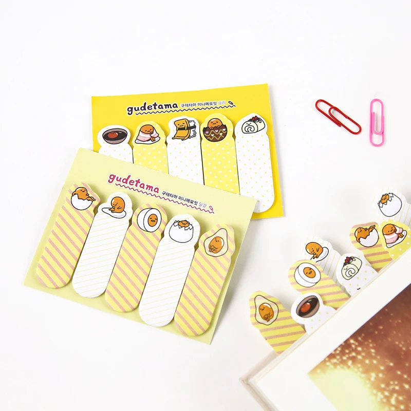 

AB41 Cute Kawaii Gudetama Lazy Egg Self-Adhesive Memo Pad Sticky Notes Post It Bookmark School Office Supplies