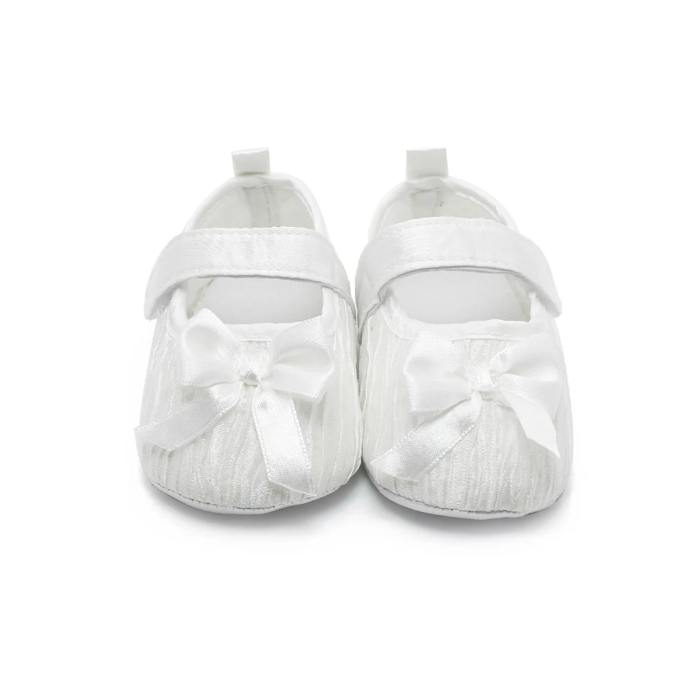 

2016 Newborn Baby Shoes Ruffles Butterfly-knot Design Christening Shoes Non-slip Infant Toddler Baby First Shoes