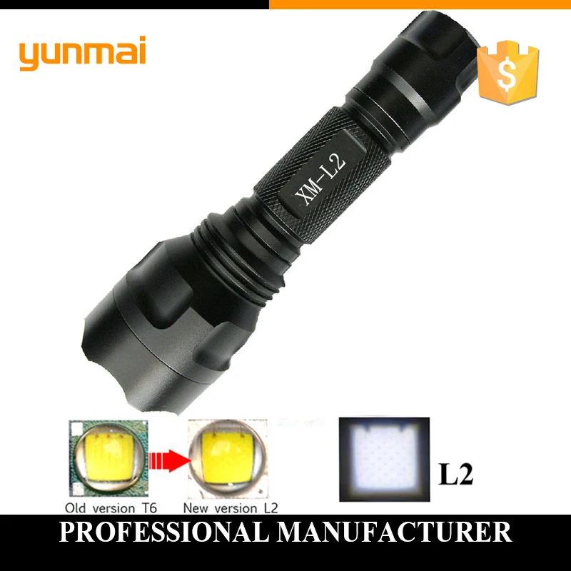 

USA EU Top Tactical E17 NEW XM-L2 4000LM Aluminum 5 Modes led flashlight Bright Powerful Torch lamplight for 18650 battery