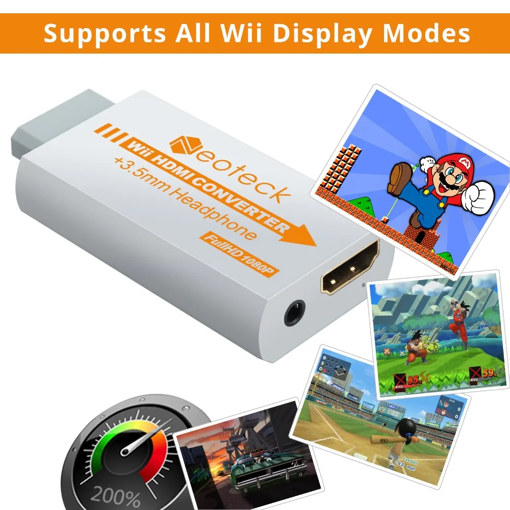 Neoteck высокое качество wii в HDMI конвертер Поддержка Full HD 720P 1080P 3,5 мм аудио wii 2HDMI адаптер для HDTV wii конвертер