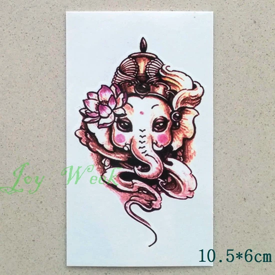 

Waterproof Temporary Tattoo Sticker girl elephantGanesha totem tatto stickers flash tatoo fake tattoos for women