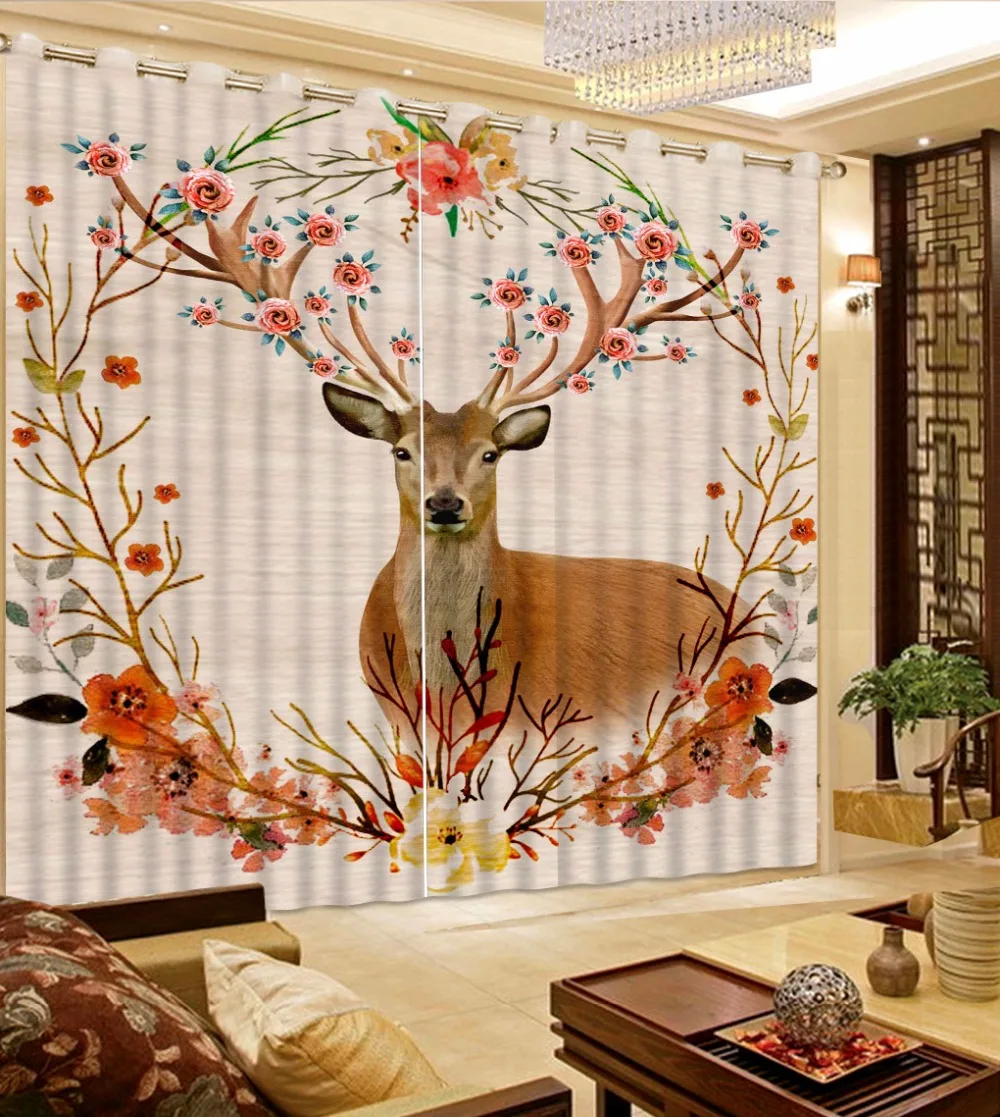 

Modern Luxury Curtains For Living Room Beautiful flower Children Room Curtain Hotel Bedroom Home Decoration Curtain