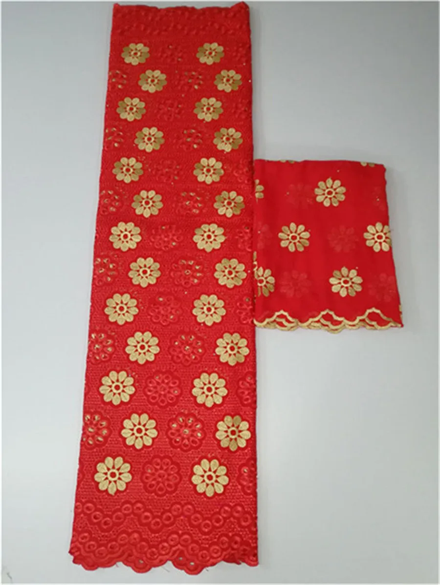 

Tissu african brocade fabric hot sale women 100%cotton lace red sfot swiss voile laces switzerland african dry lace 5+2yards/lot