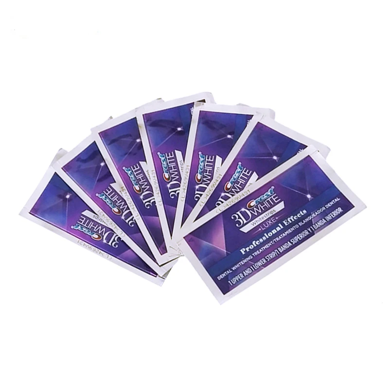 

No Box Original Crest 3D White Luxe Whitestrips Dental Care Oral Hygiene Teeth Whitening 7 Pouches (14stripes)