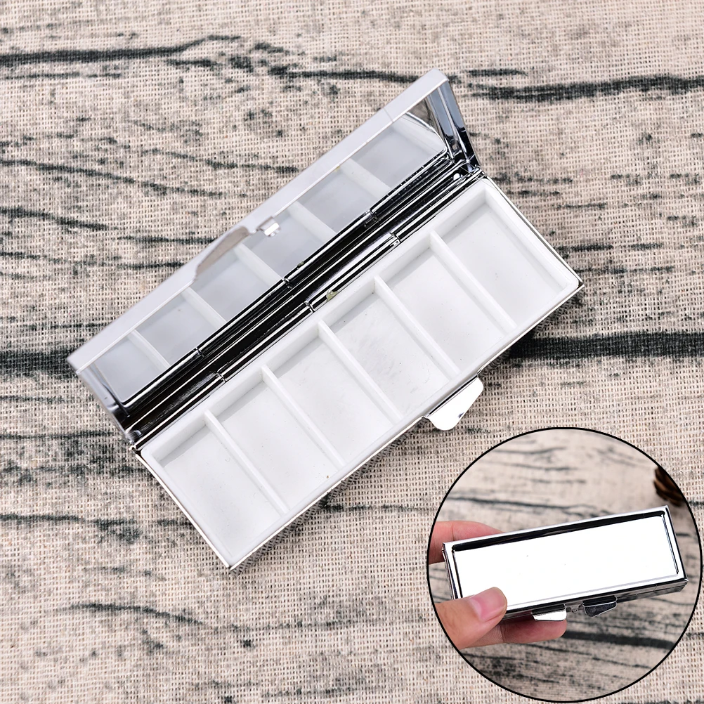 

1PCS Hot Sale 85*35*15mm 6 Grid Folding pill case container for Medicines Organizer Pill box Travel Essential