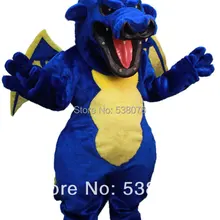 Синий Птерозавр Динозавр Дракон, талисман костюм ростовой костюм мультяшный персонаж маскот наряд костюм необычный праздничный наряд костюм SW754