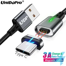 3A Магнитный Тип C Зарядное устройство кабель для samsung Galaxy S10 S10e S10+ S9 S8 Примечание 10 9 8 A20 A30 A40 A50 A60 A70 A80 Tab S6 S5e S4 S3