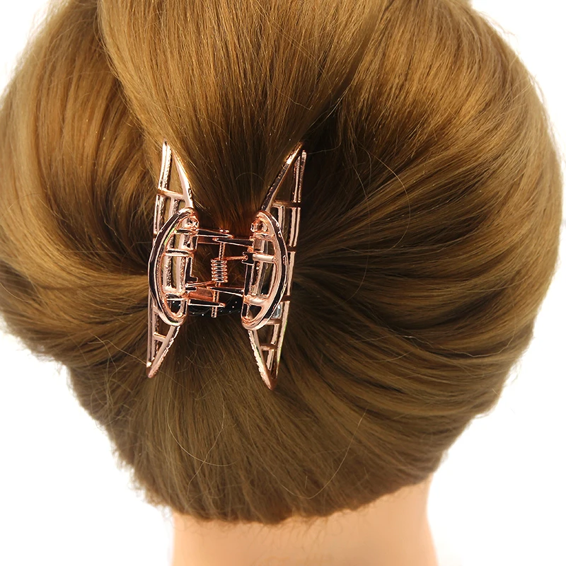 

Rose Gold Color Hair Claws for Women Ladies Hair Barrette Hairpin Crab Metal Hair Claw Clips for Women Hair Accessories Headwear