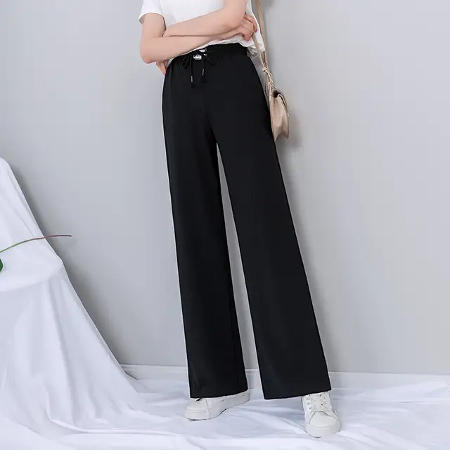 wide leg sports trousers
