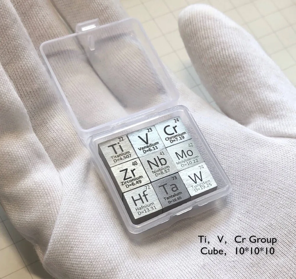 10mm Density Cube Vanadium Niobium Tantalum Molybdenum Chromium