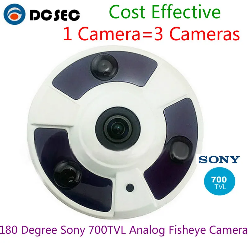 Analog Sony 700TVL CCTV Fisheye Panoramic Vandalproof camera 180 Degree