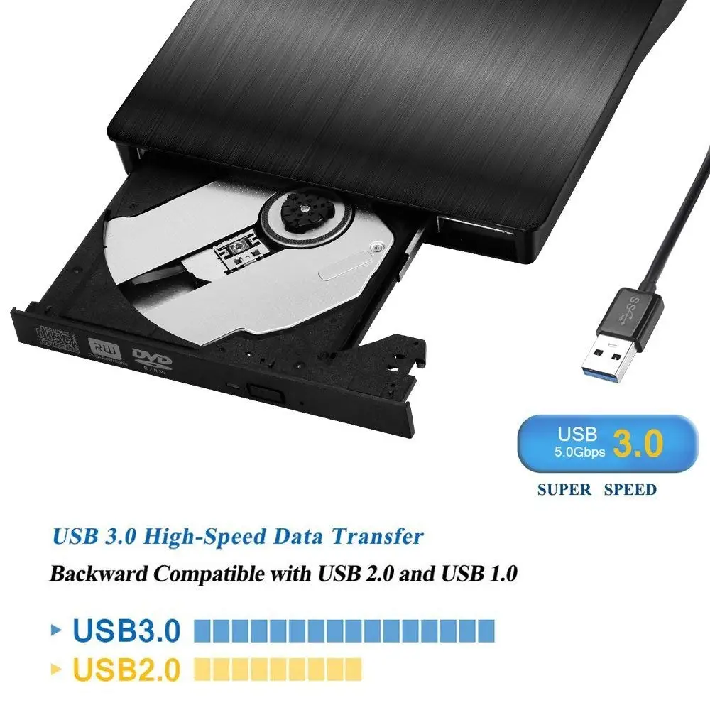 Тонкий внешний USB 3,0 DVD RW CD Писатель Привод горелки ридер плеер для портативных ПК USB внешний привод DVD-RW 3C10