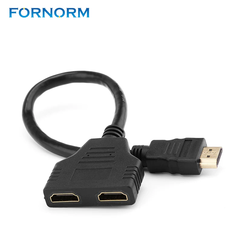 

1080P HDMI male port to HDMI female 2 1 input 2 output splitter cable adapter converter support 480i 480p 720p 1080i 1080p