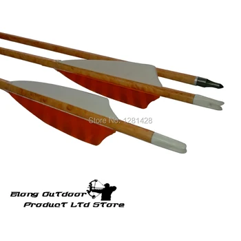 

12Pcs 30" Spine 500 Wood Camo Carbon Arrow ID6.2mm 4" Turkey Feather 100 Grain Screw Field Point Tradtional Bow Free Shipping