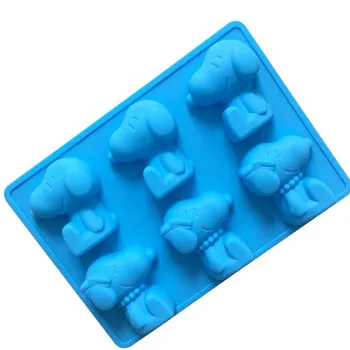 

1pcs 6 Holes Cartoon Animal Dog Shape Silicone Cake Mold Candy Cookie Fondant Soap Making Tools Kitchen Cake Decoration Tools