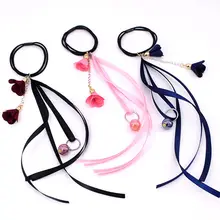 1 шт., женские эластичные резинки для волос, элегантная лента для девочек, цветок, жемчуг, резинки, конский хвост, резинка для волос, Пончик для волос, булочки