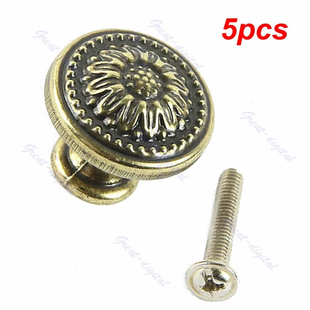 

A96  25x25mm Retro Door Knob Cupboard Bathroom Closet Drawer Pull Handle 5pcs #XY#