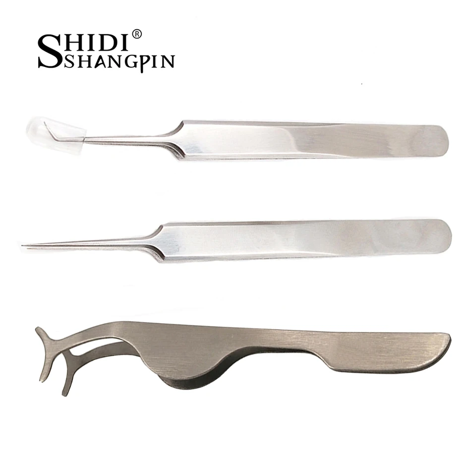 

SHIDISHANGPIN 1 Piece Stainless Eyelash Curler Tweezers Beauty Accessories Make Up Tools Kit Cilp Lash forceps Tweezer