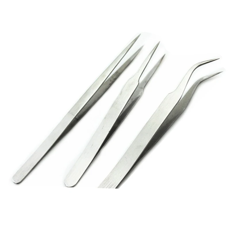 

6 PCS stainless steel eyelash tweezers, elastic and good maintenance forceps