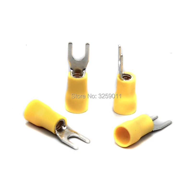 Electrical Crimp Connector Terminals Red/Blue/Yellow Pre-Insulated Forks 