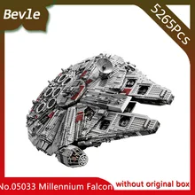 Bevle магазине Лепин 05033 5265 шт. Star Wars серии ultimate Сокол Тысячелетия Модель Строительство Блоки набора кирпичи детей Игрушечные лошадки 10179