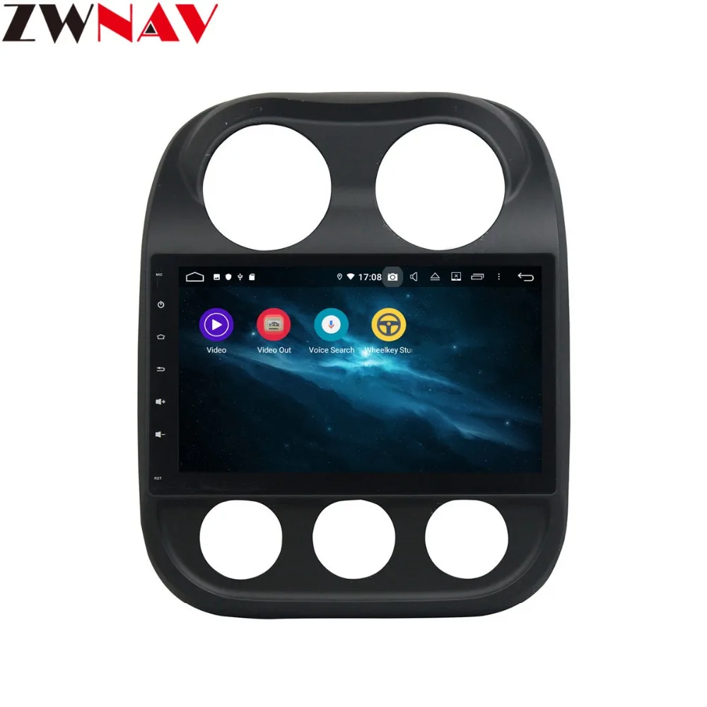 Sale Android 9 4+64G DSP Car No 2 din Player GPS Navigation For Jeep Compass 2010-2016 Head Unit Multimedia Player Tape Recorder 4