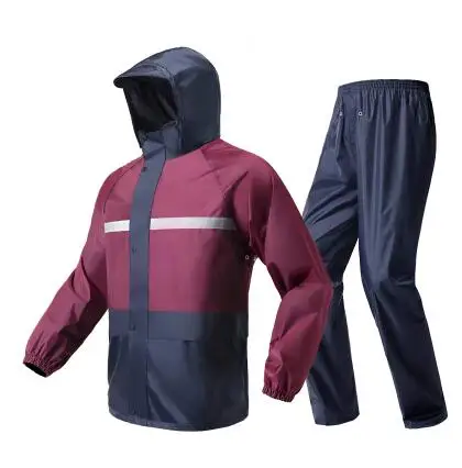 

Work Travel Capa Chuva Regencape Motorcycle Men Rainsuit Set Pants Waterproof Bicycle Rain Adults Jacket Rain gear Hooded 7R09