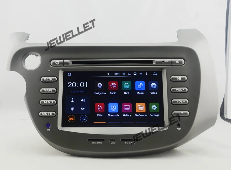 

Quad core 1024*600 HD screen Android 9.0 Car DVD GPS radio Navigation for Honda fit Jazz 2009-2013 with 4G/Wifi, DVR OBD 1080P