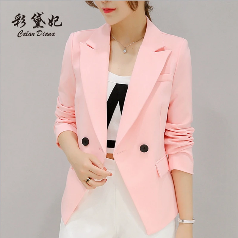 2018 новые женские офисные костюм пиджаки Мода двойной Button Blazer Для женщин пиджак