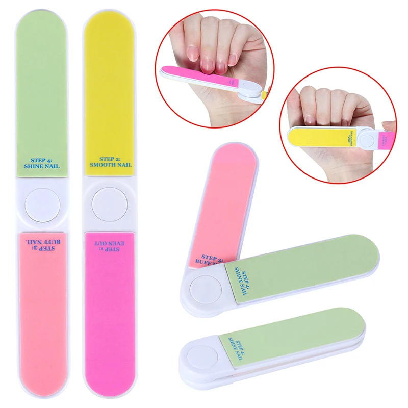 

Foldable Mini Portable Nail Art Buffer Files Manicure Tool Nail Sanding Files Stick Even Out Smooth Buffer Nail Files Buffers