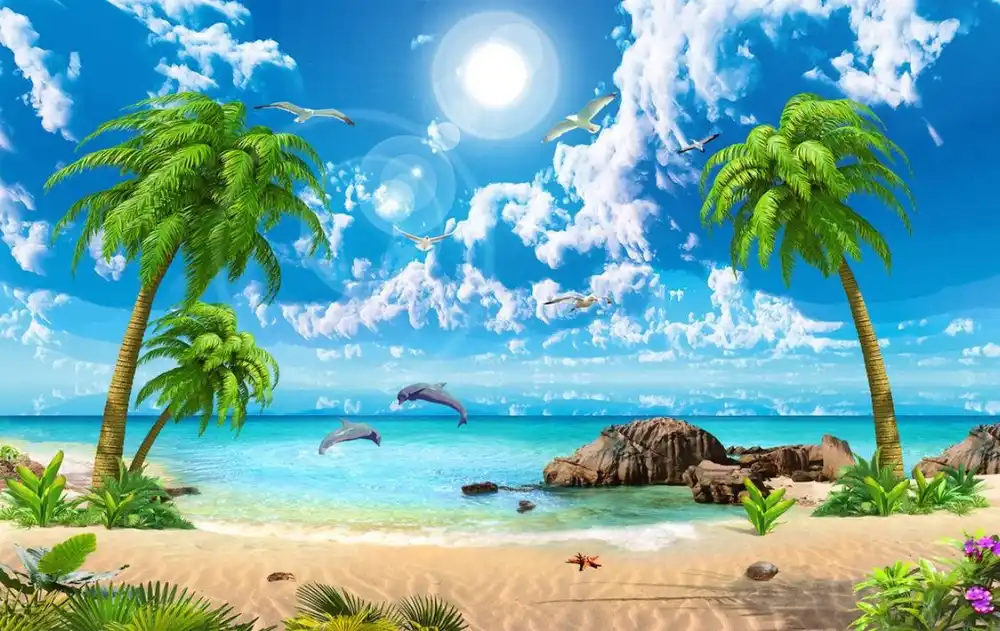 Wallpaper Scenery For Walls Custom Background Wallpapers Sea Wallpaper Scenery For Walls Custom
