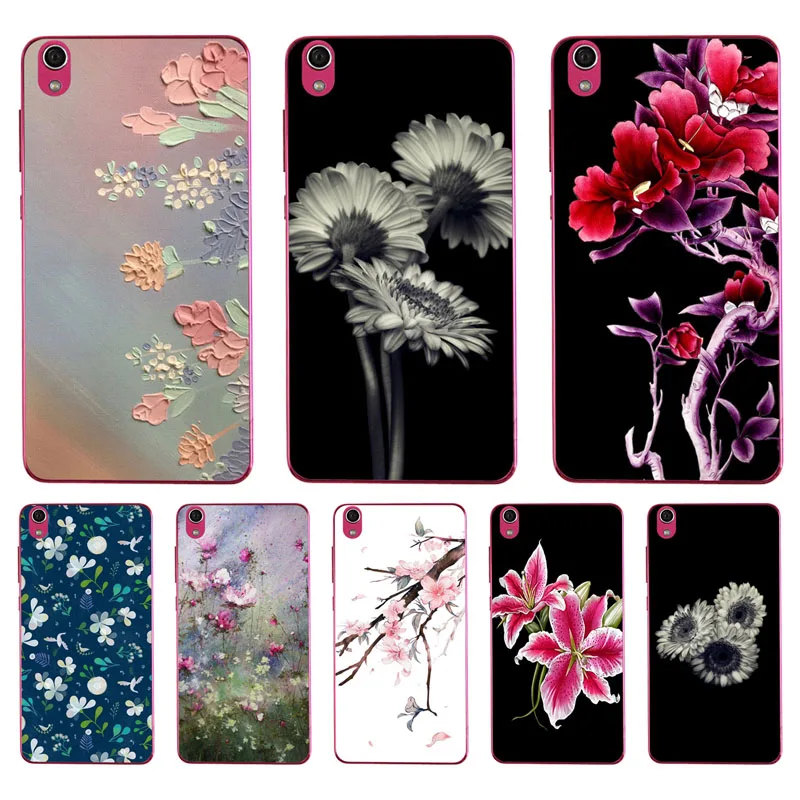 Lenovo s850 Case Silicon Flower Painted Painting Soft TPU Back Cover for s850t s 850 Protect Phone cases shell |