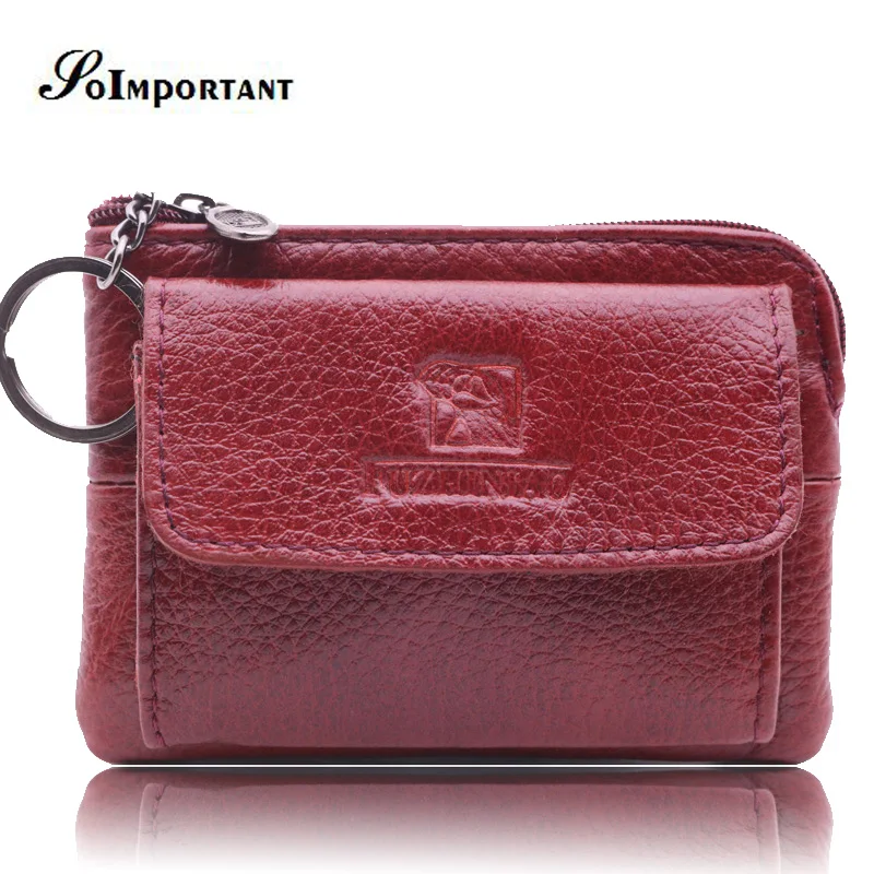 

Genuine Leather Wallet Female Small Women Wallets Mini Coin Purse Women Credit Card Holder Walet Lady Money Bags Secrid Key Ring